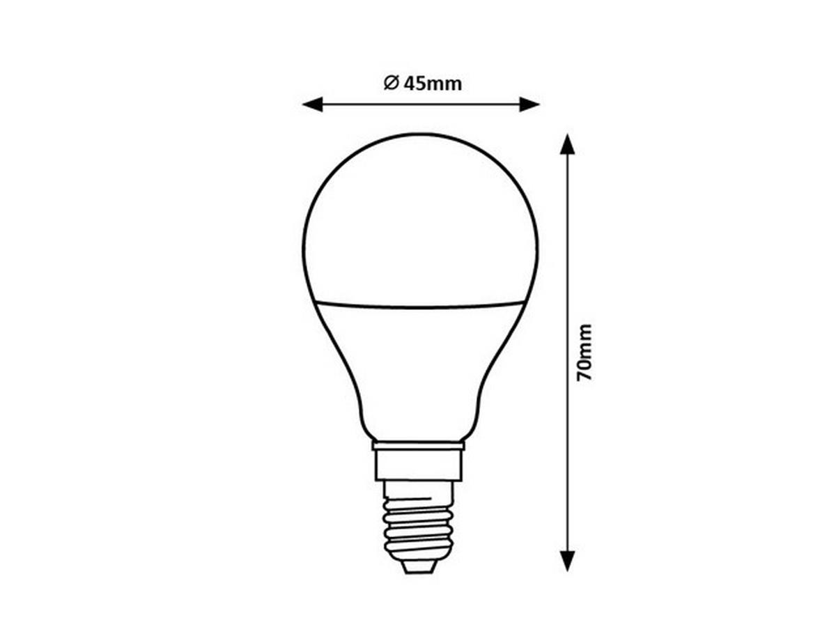 Led Fényforrás E14 5w - fehér, Basics, műanyag