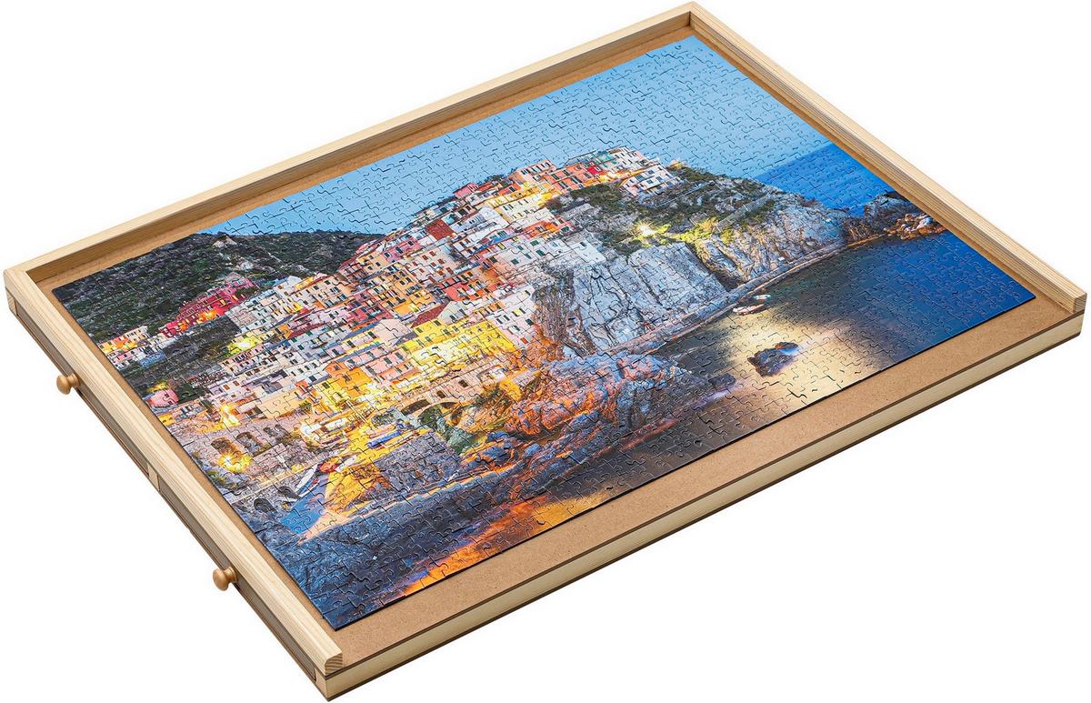 Puzzle-tisch Arnulf, Holz, Ca. 76 Cm - Naturfarben, KONVENTIONELL, Holz/Holzwerkstoff (76/4,5/57cm)