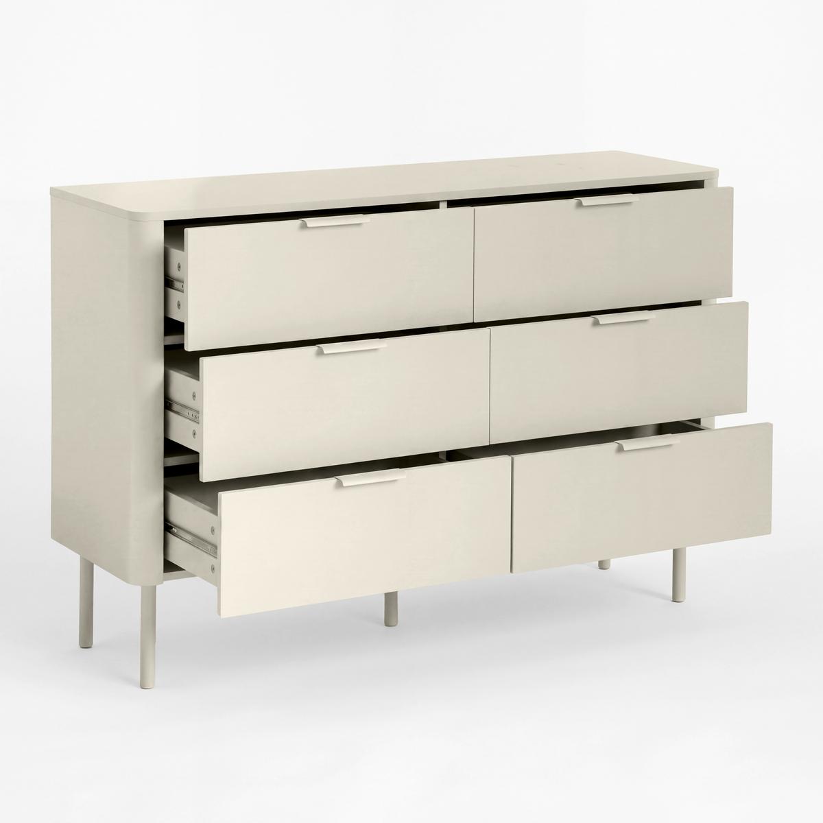 Široká komoda Brenda MDF/Praškovaný kov - kašmírová, Modern, kov/kompozitné drevo (120/85/40cm) - Bessagi Home