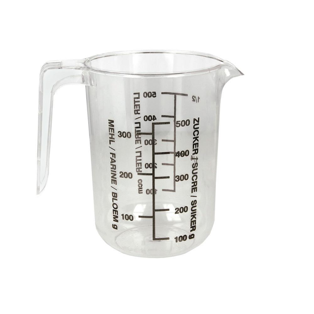 Mérőpohár 0,5 Liter - műanyag (9.4/12.9/14cm)