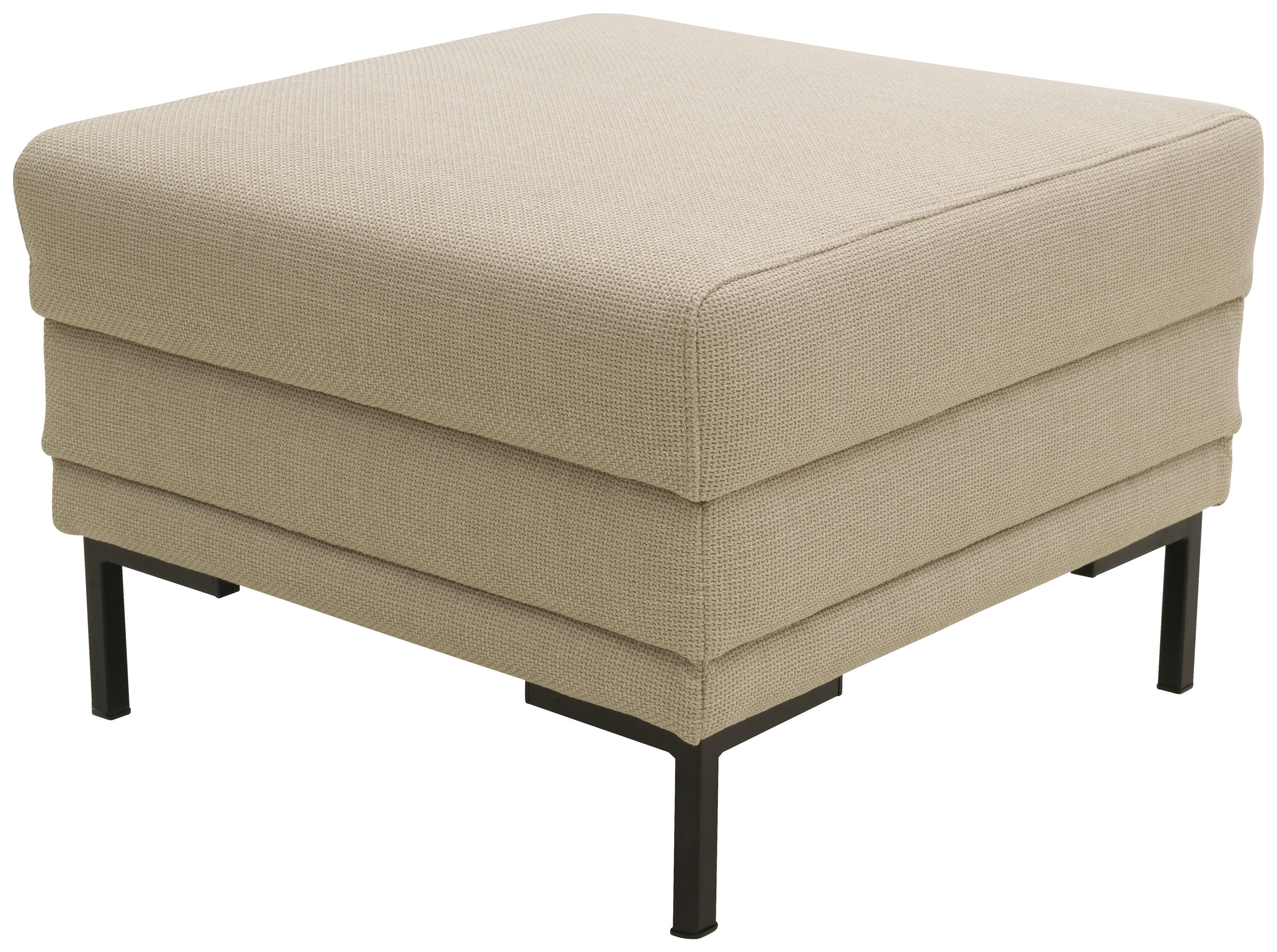 Hocker Looks Vii - Beige/Schwarz, Design, Textil (55/45/55cm) - LOOKS by W.Joop