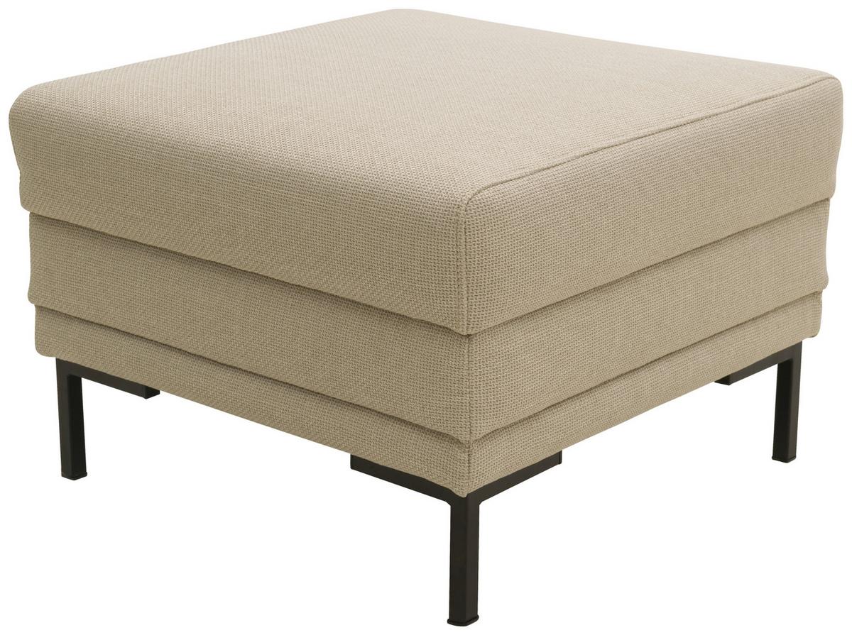 Hocker Looks Vii - Beige/Schwarz, Design, Textil (55/45/55cm) - LOOKS by W.Joop
