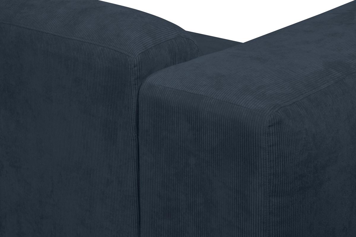 Ecksofa Hannah Blau 343x170 cm - Blau/Schwarz, Design, Textil (343/170cm) - MID.YOU