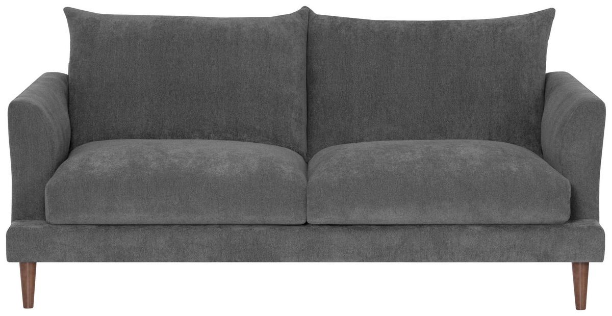 2,5-Sitzer Sofia Royal B: 182 cm Grau - Dunkelbraun/Grau, KONVENTIONELL, Textil (182/82/97cm) - MID.YOU