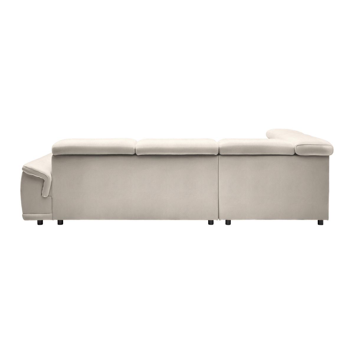 Rohová sedačka GRINALDI, levá, perleťová - černá/perleť, Moderní, textil/plast (206/283cm) - Premium Living