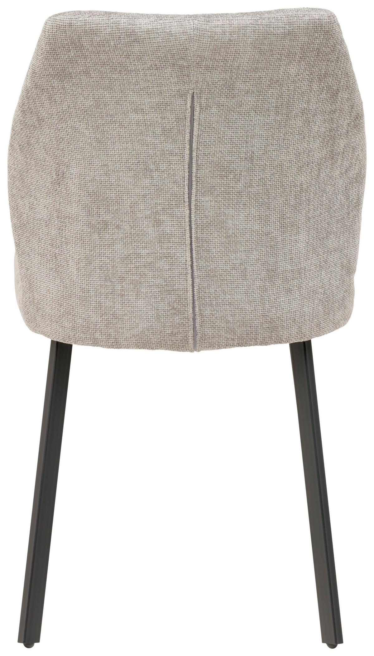 Tischgruppe Perth 5-Teilig Dunkelgrau, B: 140 cm - Dunkelgrau, KONVENTIONELL, Textil/Stein (90/140/76cm) - MID.YOU