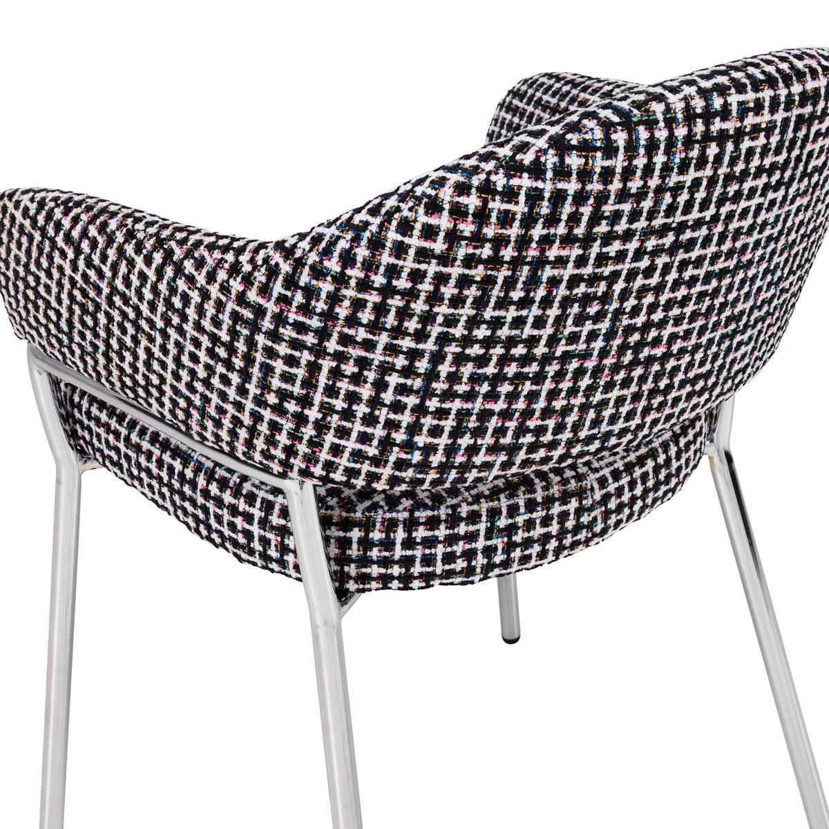 KŘESLO COCO -TREND- - barvy chromu/vícebarevná, Moderní, kov/textil (60/60/60cm) - Premium Living