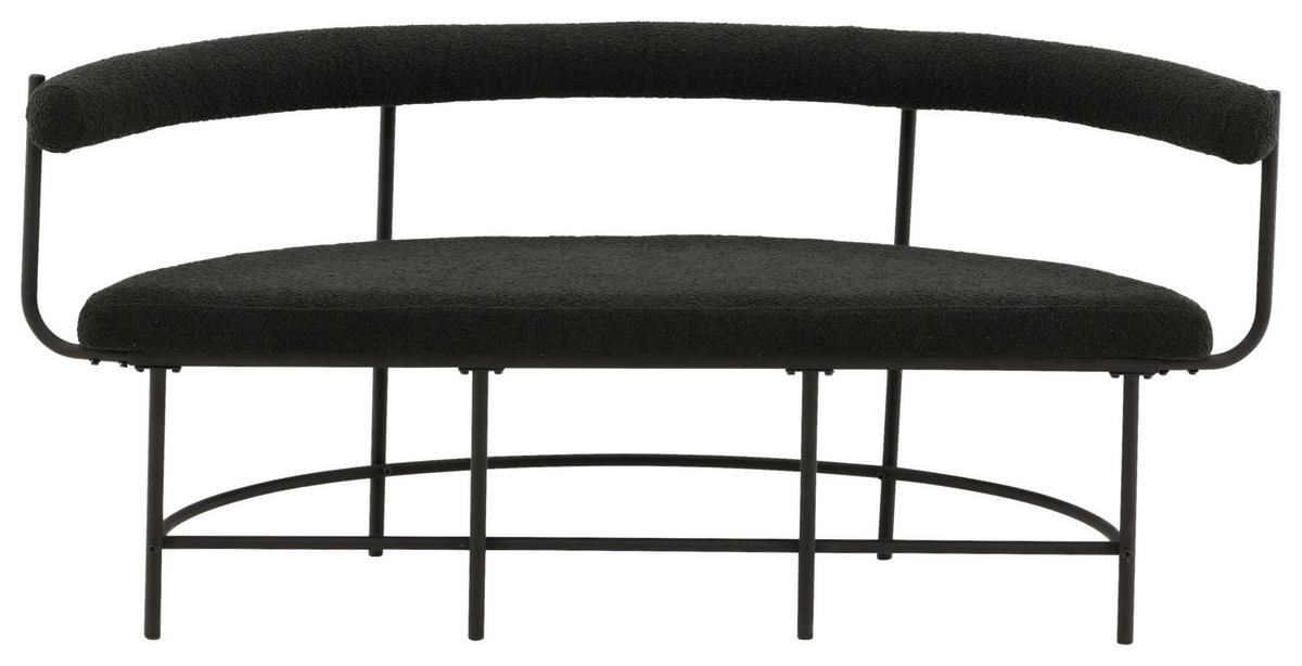 Sitzbank Stallhagen - Schwarz, Design, Textil/Metall (165/75/51cm) - Livetastic