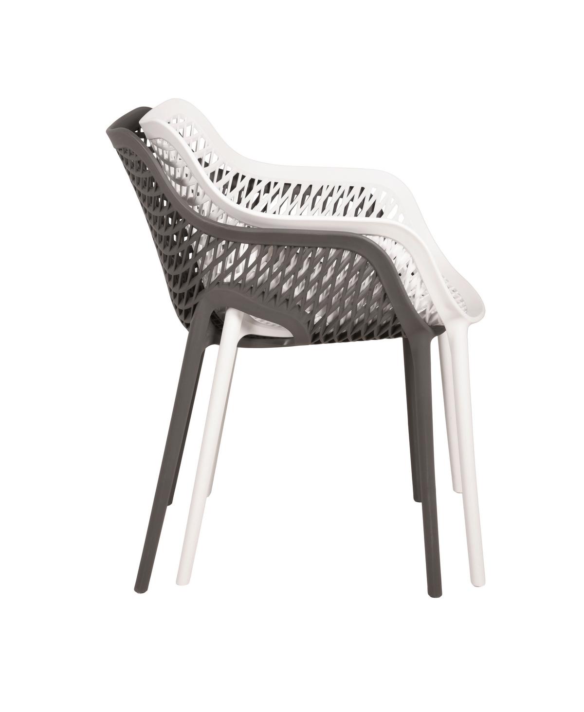 GARTENSTUHL-SET STUHL LAURIA,ANTHRAZIT,2ER SET - Anthrazit, MODERN, Kunststoff (53/82/60cm) - Gardenson