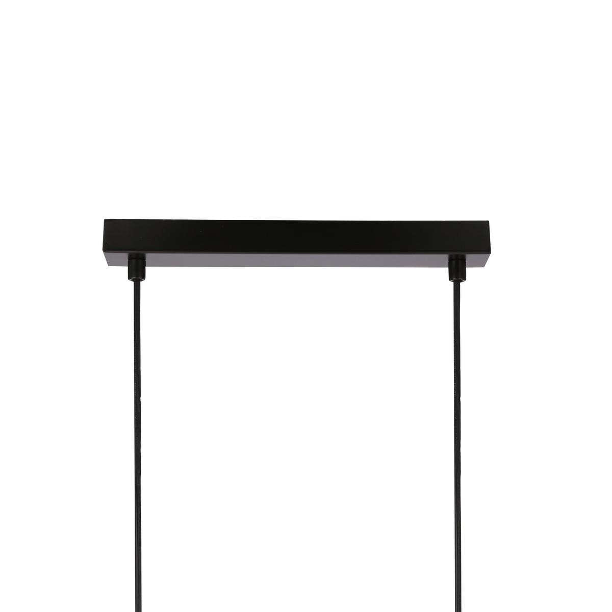 Pendelleuchte 32-21991 Wels - Eichefarben/Schwarz, Natur, Glas/Metall (37/12/100cm)