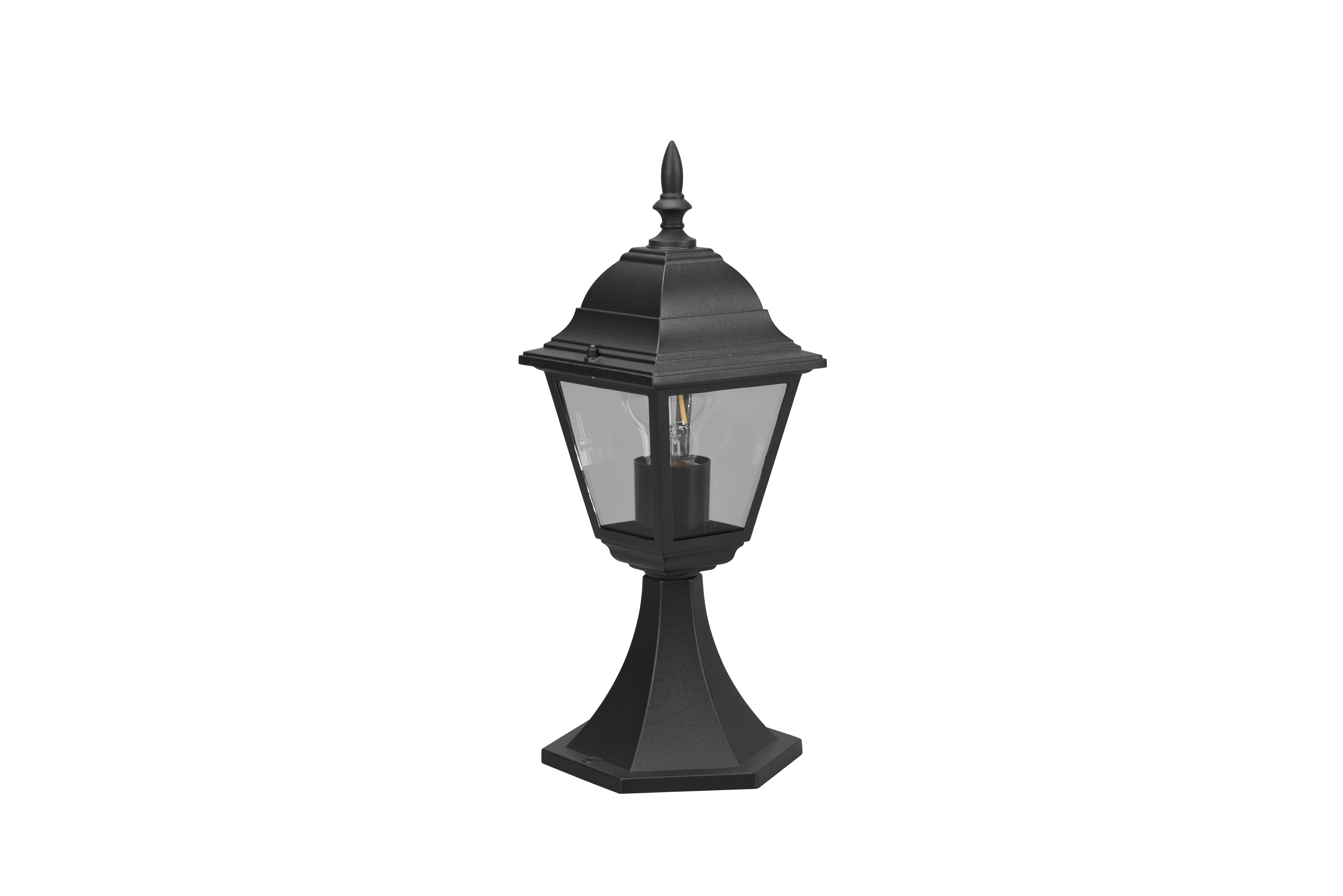 Wegeleuchte 505760132 Livenza - Klar/Schwarz, KONVENTIONELL, Glas/Metall (17/39,5cm) - Trio Leuchten