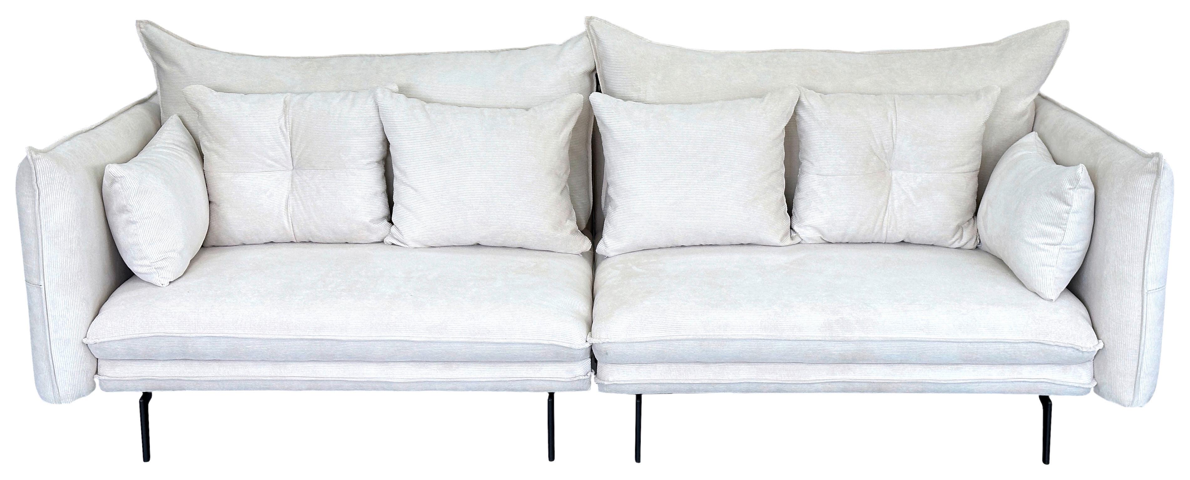 2-sitzer-sofa Sing Creme - Creme/Schwarz, Design, Textil (262/91/115cm) - MID.YOU