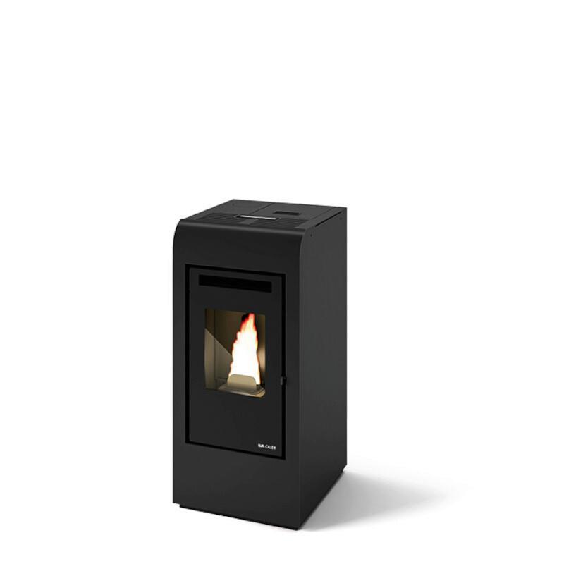 Kaminofen Pelletofen Rita Plus Schwarz - Schwarz, MODERN, Metall (44/92/49cm)