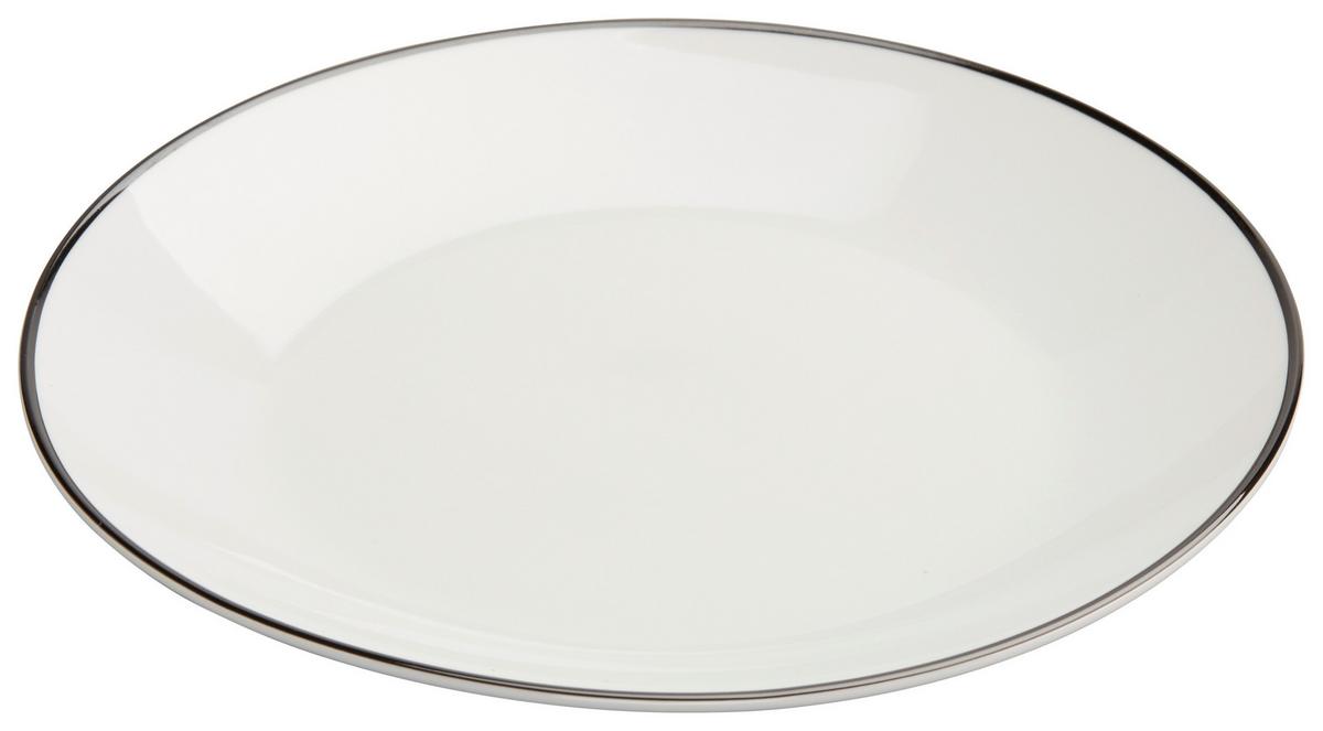 Kombiservice Levi Keramik 6 Personen Geschirr Set Weiß - Schwarz/Weiß, MODERN, Keramik - James Wood