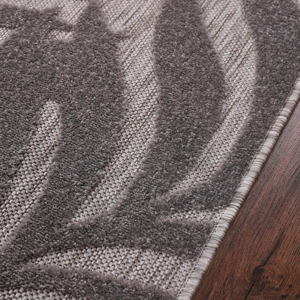 Outdoorteppich Floral - Grau, LIFESTYLE, Textil (240/330cm)