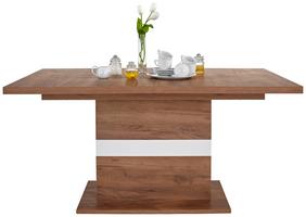 Elegantes Design und wohnliche Holzoptik Eleganter Esszimmertisch zum Ausziehen