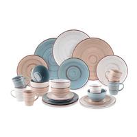 Kombinovaný servis KELLY -AKT- -TOP- - hnedá/modrá, Modern, keramika - Mömax