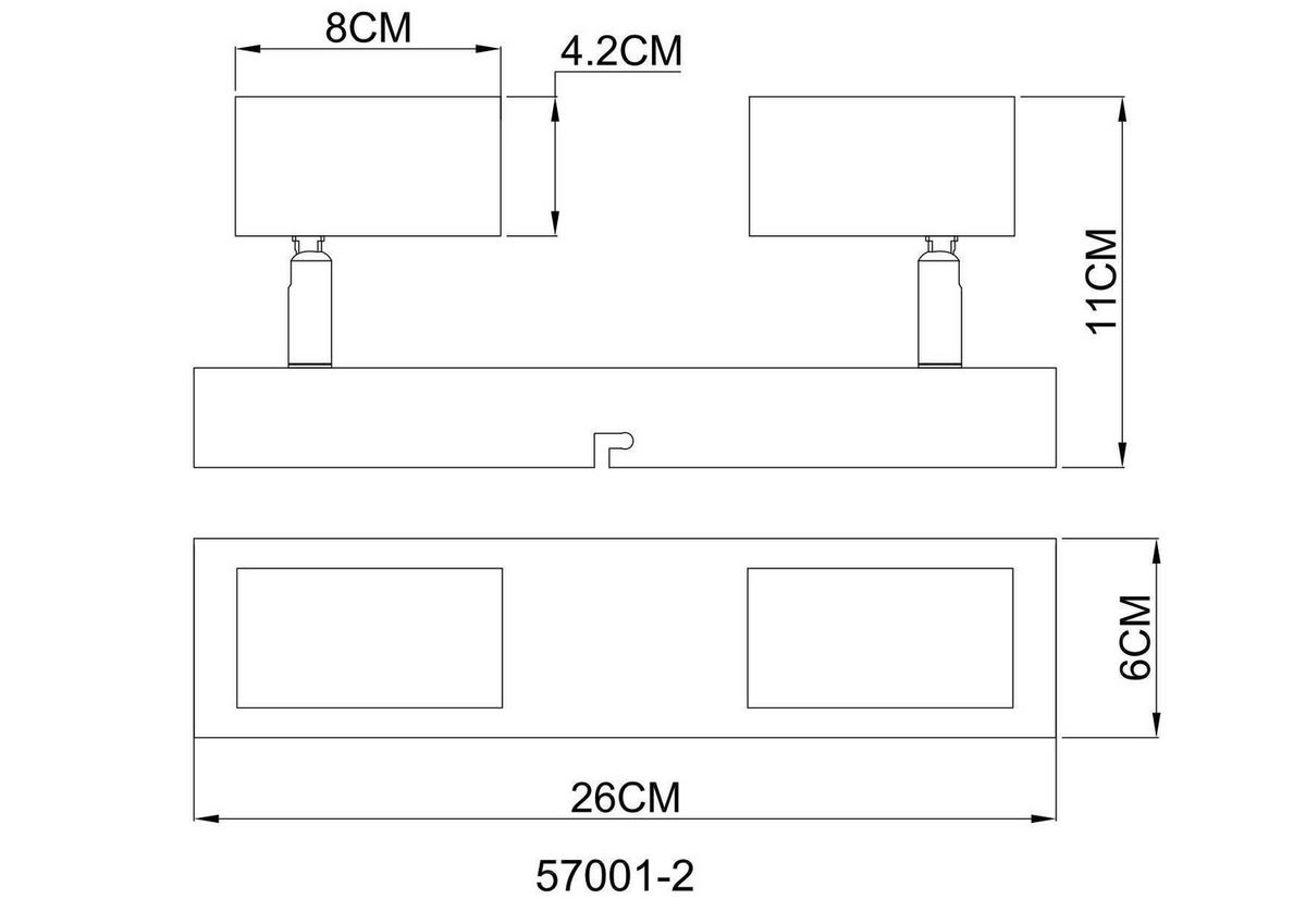 LED-Strahler 3000k, 930lm - Schwarzchrom/Schwarz, Design, Metall (26/6/11cm) - Globo