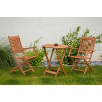 Gartentisch Klappbar Eukalyptusholz Ø 80 cm - Naturfarben, KONVENTIONELL, Holz (80/75/80cm) - Gardenson