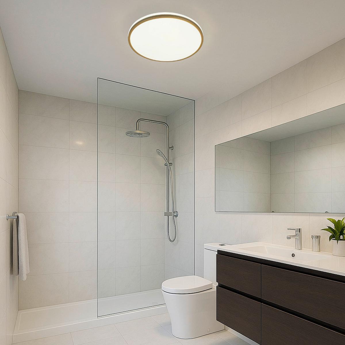 Led Mennyezeti Lámpa Slava - aranyszínű, Basics, műanyag (34cm) - Rabalux