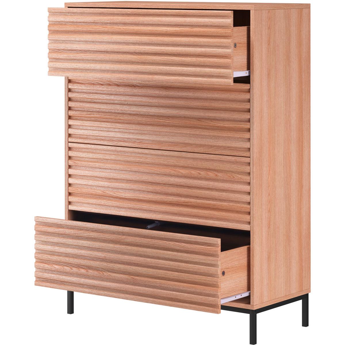 Highboard Celine Naturfarben B: 80 cm - Naturfarben, Design, Holzwerkstoff (80/110/35cm) - MID.YOU