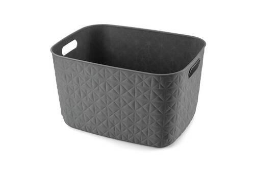 košík na drobnosti SOFTEX L - tmavě šedá, Basics, plast (38/22/29cm) - Curver