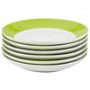 Untertassenset Grün Weiß 6-teilig D: 14,5 cm - Weiß/Grün, Basics, Keramik (14,5cm) - Van Well
