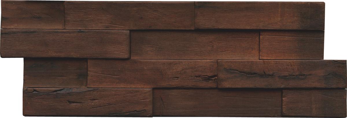 Wandverkleidung Driftwood Hevea Solomon Sea - Dunkelbraun, Basics, Holz (56/20/2cm)