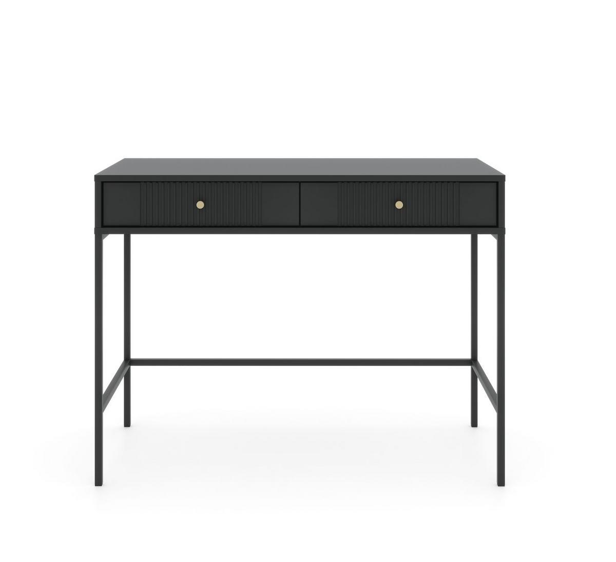 TOALETNÝ STOLÍK ISEO BLACK/BLACK/GOLD - čierna/zlatá, Design, kov/kompozitné drevo (104,2/79/50cm) - Xora