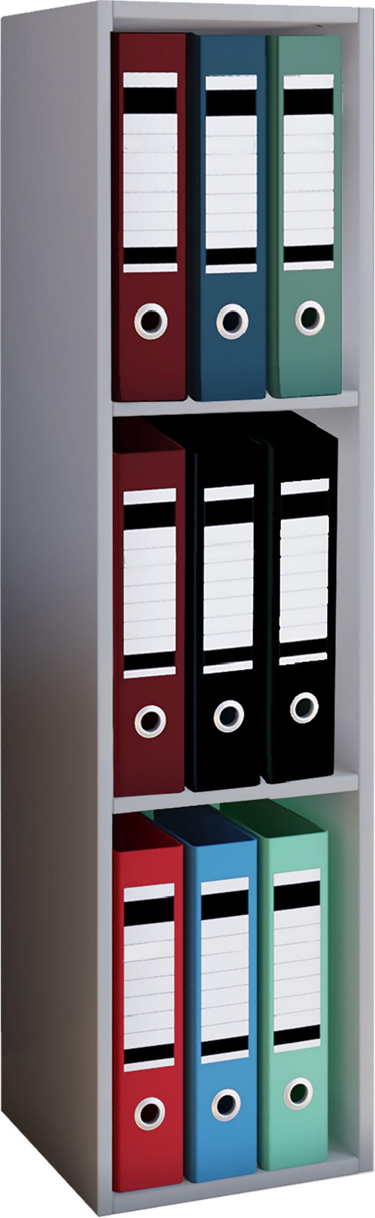 Aktenregal Offas Grau B: 34 Cm - Grau, Design, Holzwerkstoff (34/107/29cm) - MID.YOU