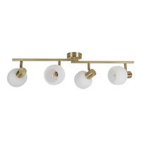 Deckenstrahler Exkl. 4xe14, 40w - Messingfarben/Weiß, LIFESTYLE, Glas/Metall (70/10/18,5cm) - Näve