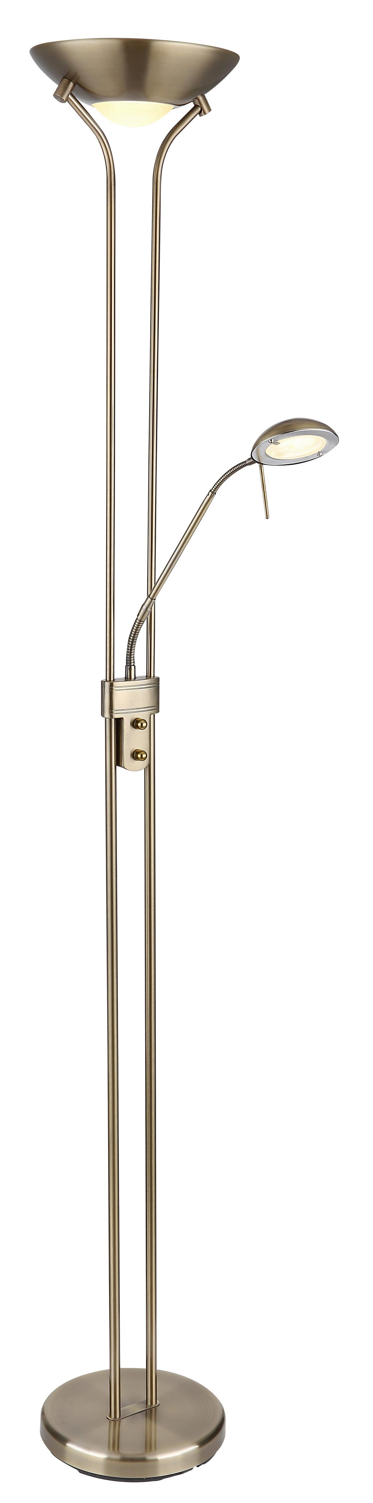 LED-Deckenfluter 59040a - Messingfarben, Basics, Glas/Metall (25,5/180cm) - Globo