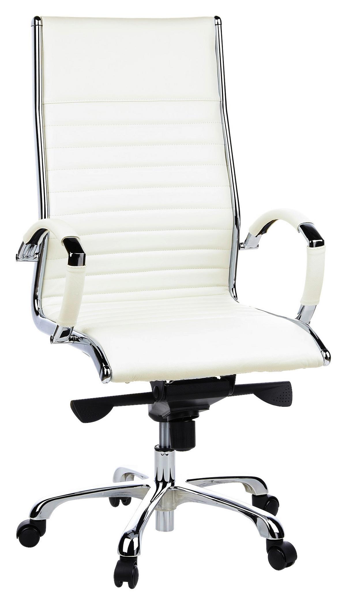 Drehstuhl Parma 20 Cremefarben - Creme, MODERN, Leder/Kunststoff (60/125/50cm) - MID.YOU