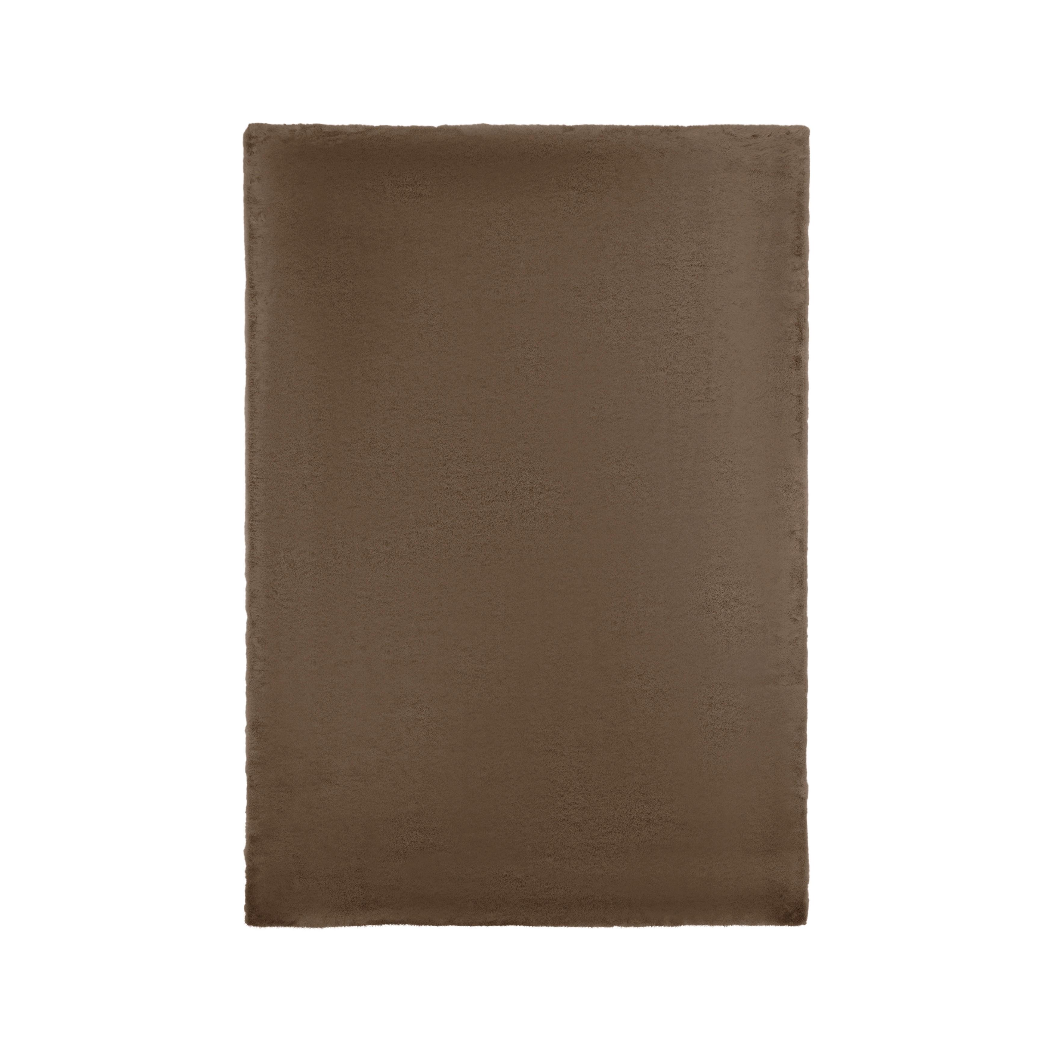 UMELÁ KOŽUŠINA CAROLINE 3 - hnedá/tmavohnedá, Konventionell, textil (160/220cm) - Mömax