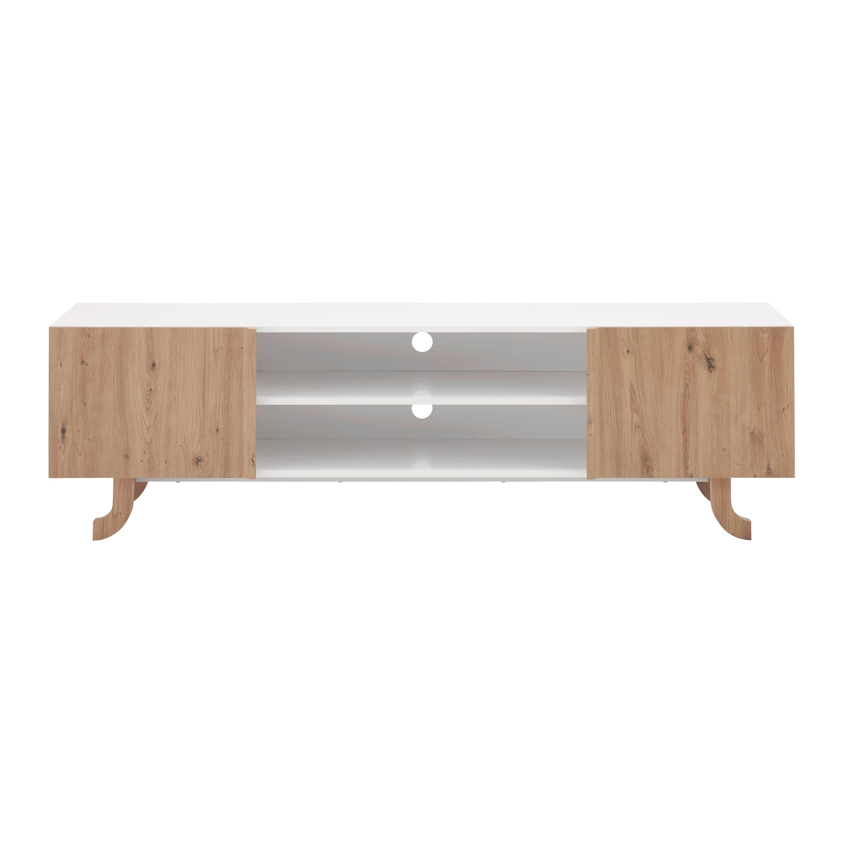 Tv Diel Vira Farby Dubu/biela - farby borovice/biela, Moderný, drevo (172/43/50cm) - Bessagi Home