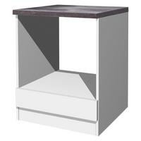 Herdumbauschrank Lucca Hu 60 - Graubraun/Weiß, KONVENTIONELL, Holzwerkstoff (60/86/57cm) - FlexWell