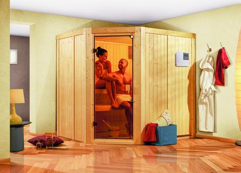 59900010 - Sauna TOULON ECKEINSTIEG 77416 Finnische Ecksauna für 4 Personen