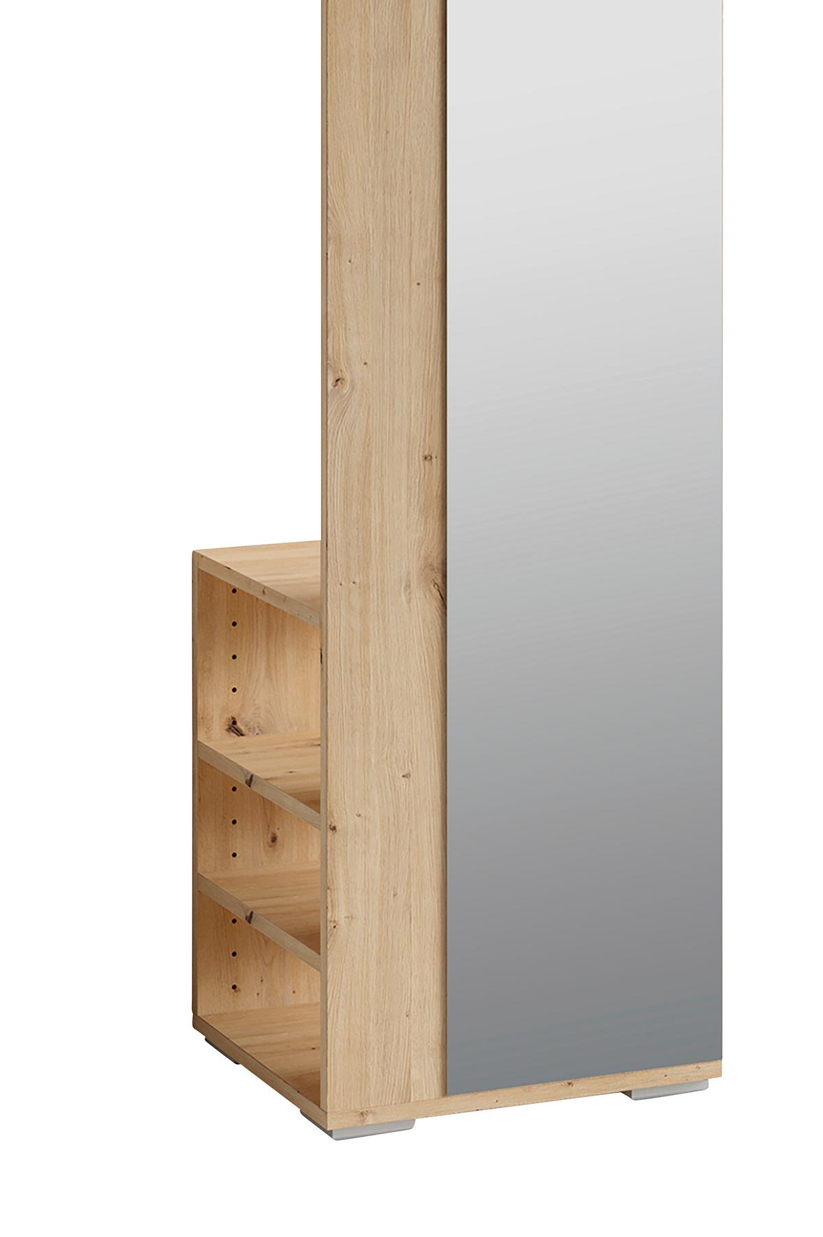 Garderobe Ben Eiche Artisan Anthrazit B: 40 Cm - Anthrazit/Eiche Artisan, Design, Holzwerkstoff (40/184/35cm) - MID.YOU