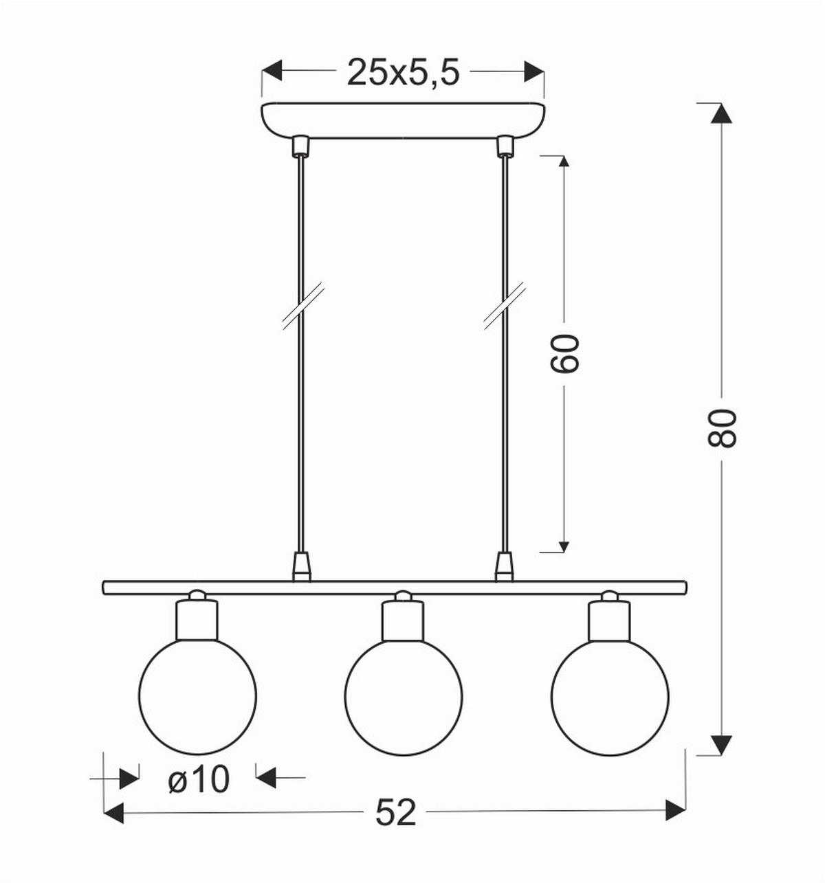 Hängeleuchte 33-03263 - Chromfarben, Basics, Metall (10/52/80cm)