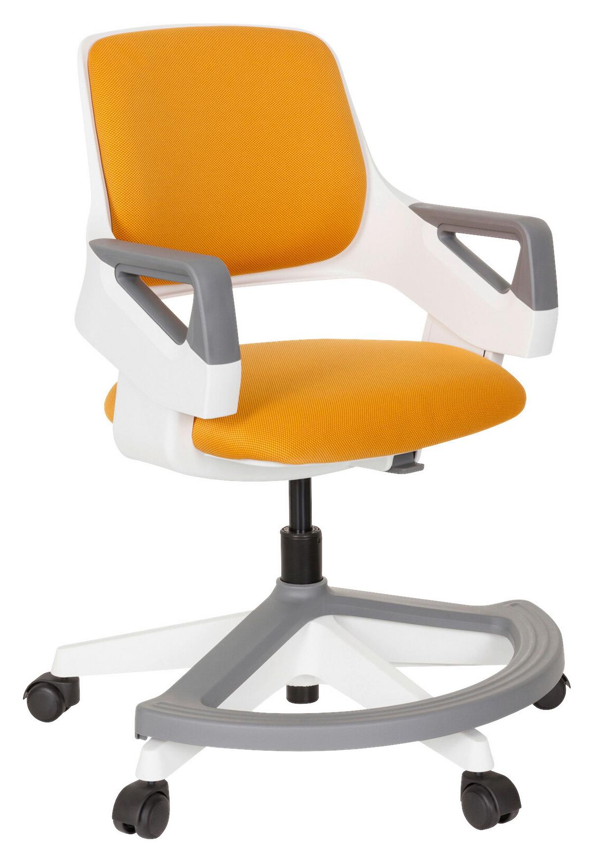 Jugenddrehstuhl Kid Flex Orange - Orange/Weiß, Basics, Kunststoff (53/80-93/60cm) - MID.YOU