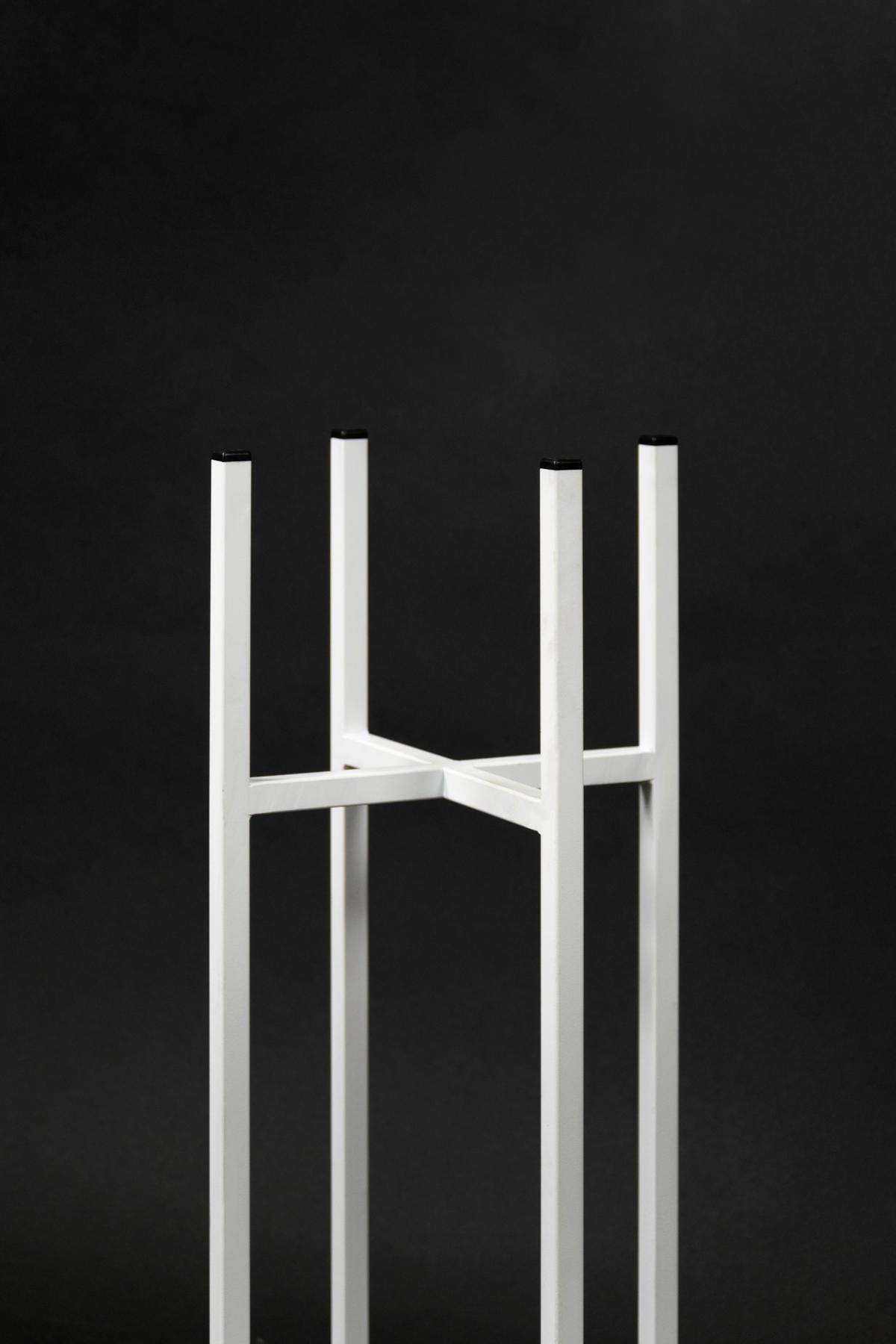 Blumenständer Aluminium Weiß Bxhxt: 22x60x22 Cm - Weiß, Basics, Metall (22/60/22cm)