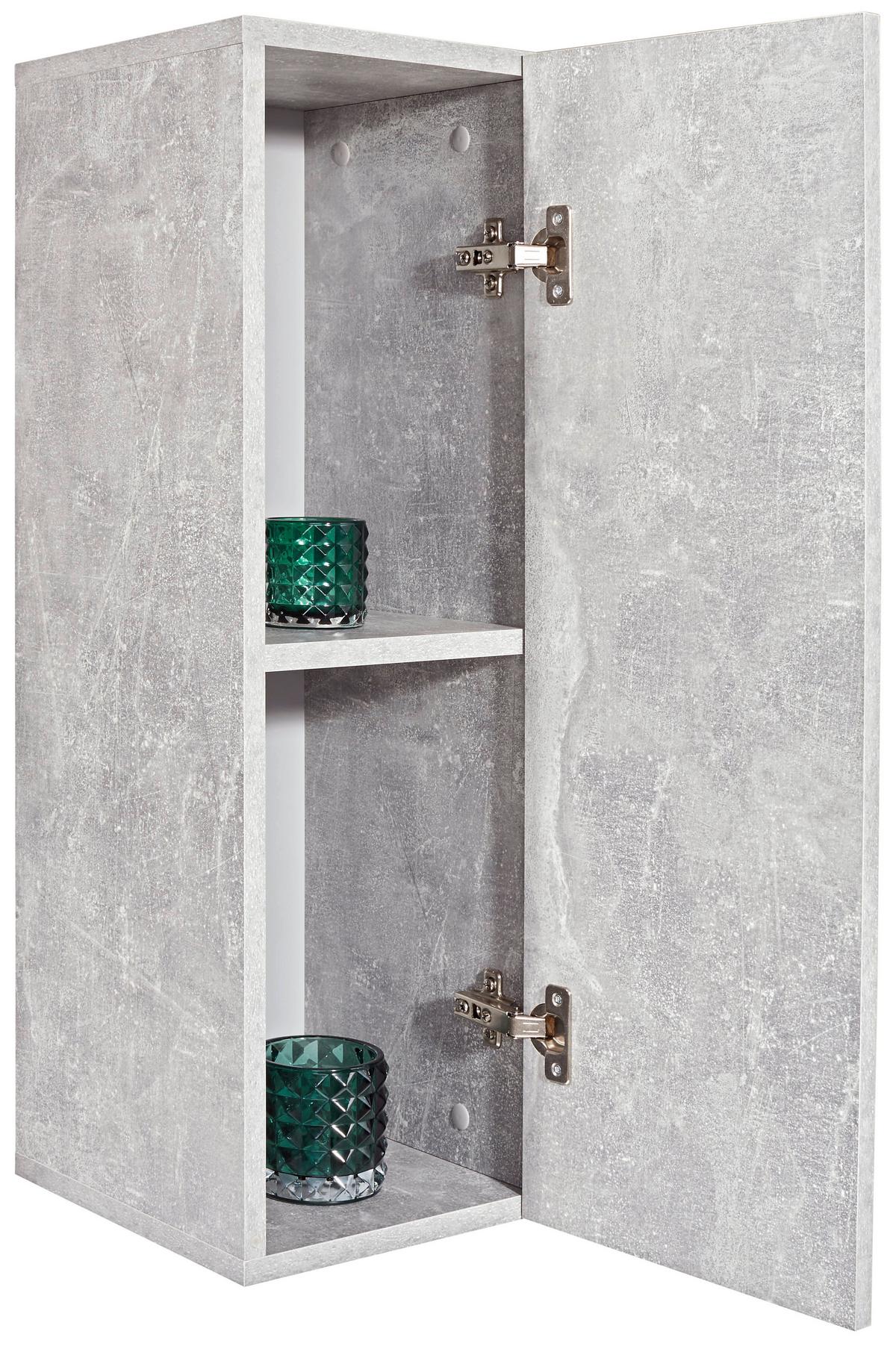 Hängeschrank Halma B: 26,5 cm Betonoptik - Grau, MODERN, Holzwerkstoff (26,5/75/28cm)