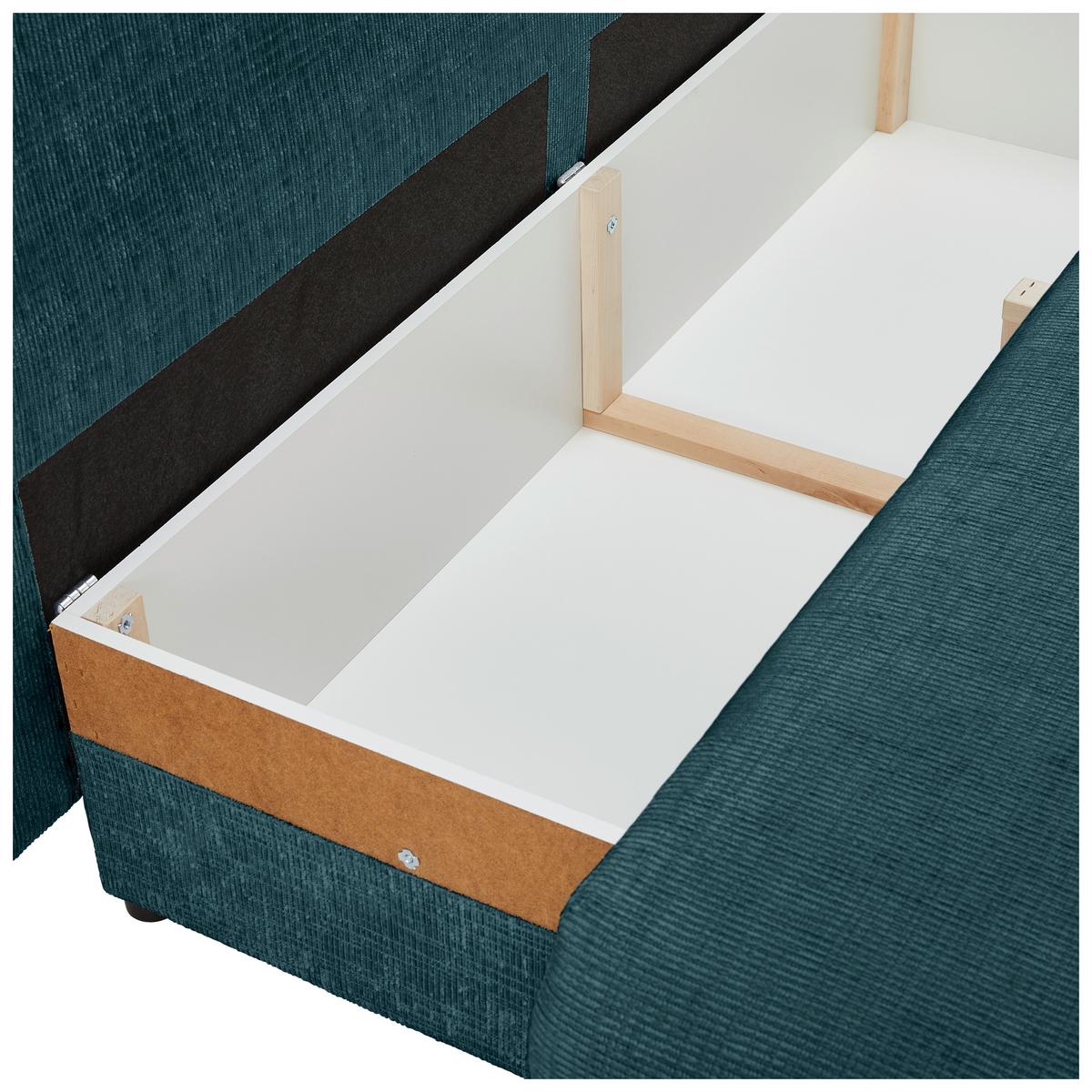 Schlafsofa Virgo - Petrol/Schwarz, KONVENTIONELL, Textil (212/97/105cm) - MID.YOU