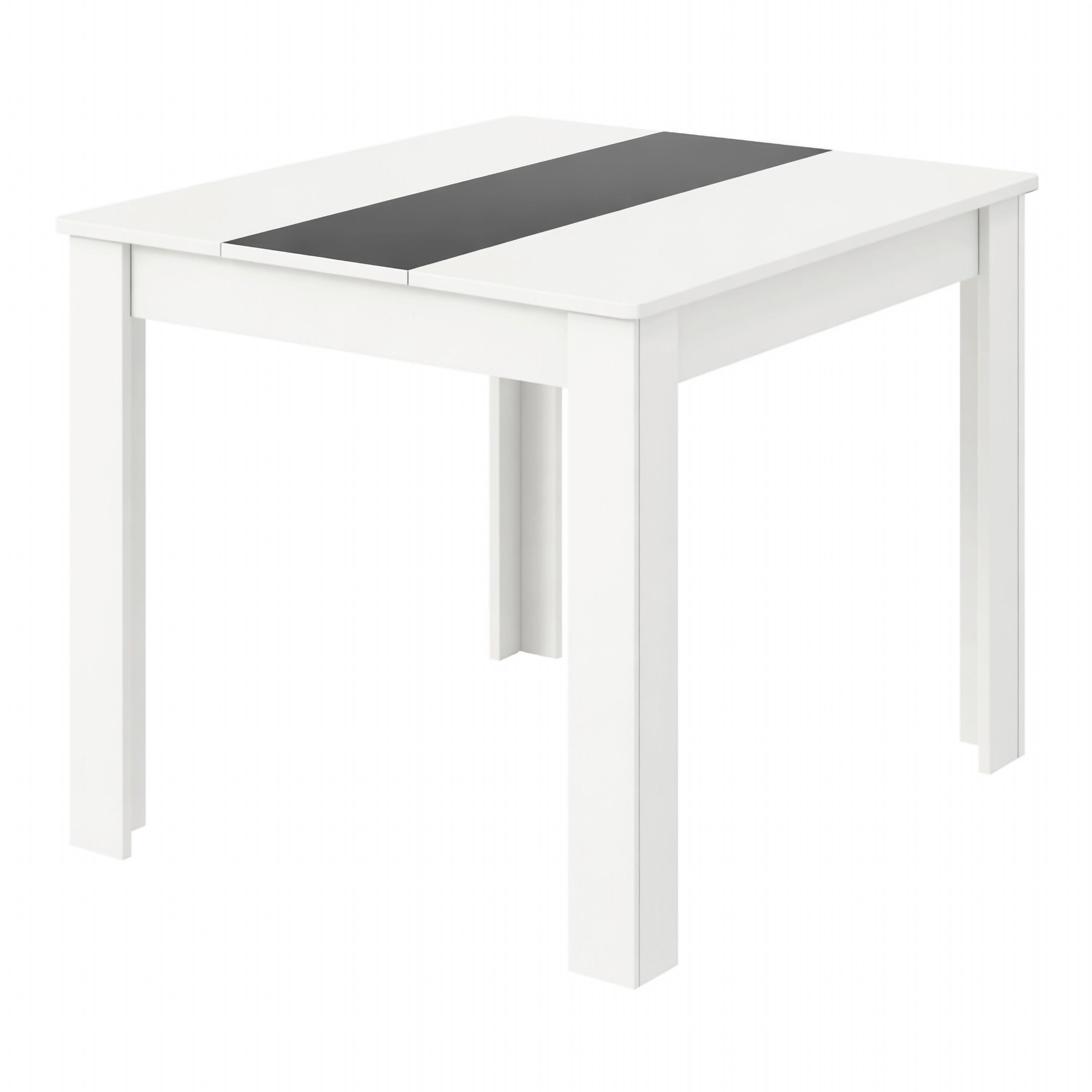 Esstisch Disalo Anthrazit/Weiß L: 80cm - Anthrazit/Weiß, MODERN, Holzwerkstoff (80/80/75cm) - MID.YOU