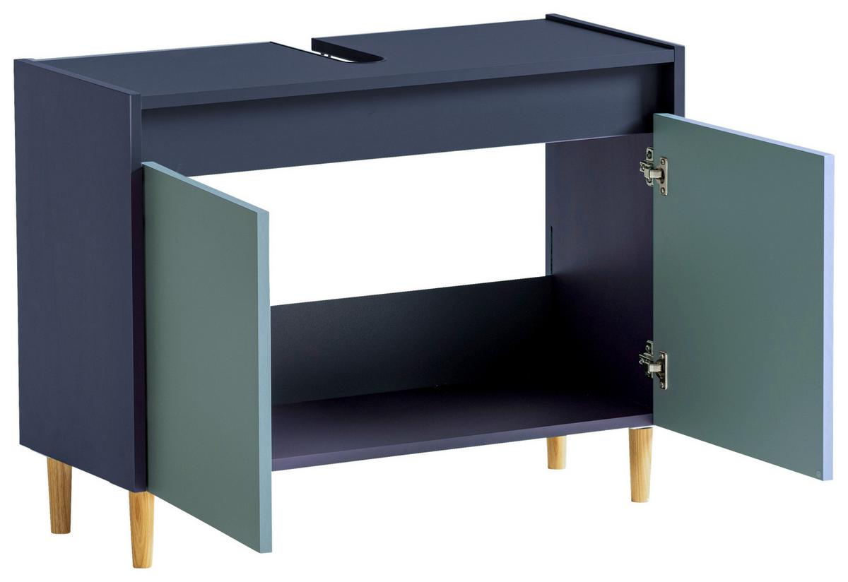 Waschbeckenunterschrank Lovis Wbu 800 - Eschefarben/Dunkelblau, MODERN, Holzwerkstoff (80,0/60,0/33,0cm) - MID.YOU