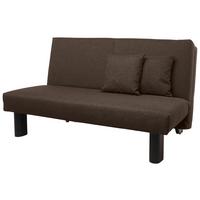 Schlafsofa Columbus Braun Inkl. Zierkissen - Schwarz/Braun, Design, Textil (145/84/100cm) - Max Winzer