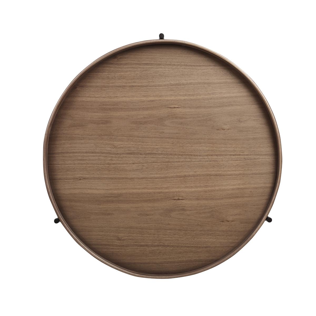 Couchtisch Walnussfarben B: 69 Cm - Walnussfarben/Schwarz, Design, Holzwerkstoff/Metall (69/69/39cm) - Livetastic