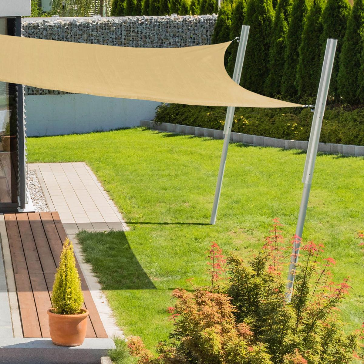 Sonnensegel Quadrat 4x4 M - Champagner, Basics (400/400cm)