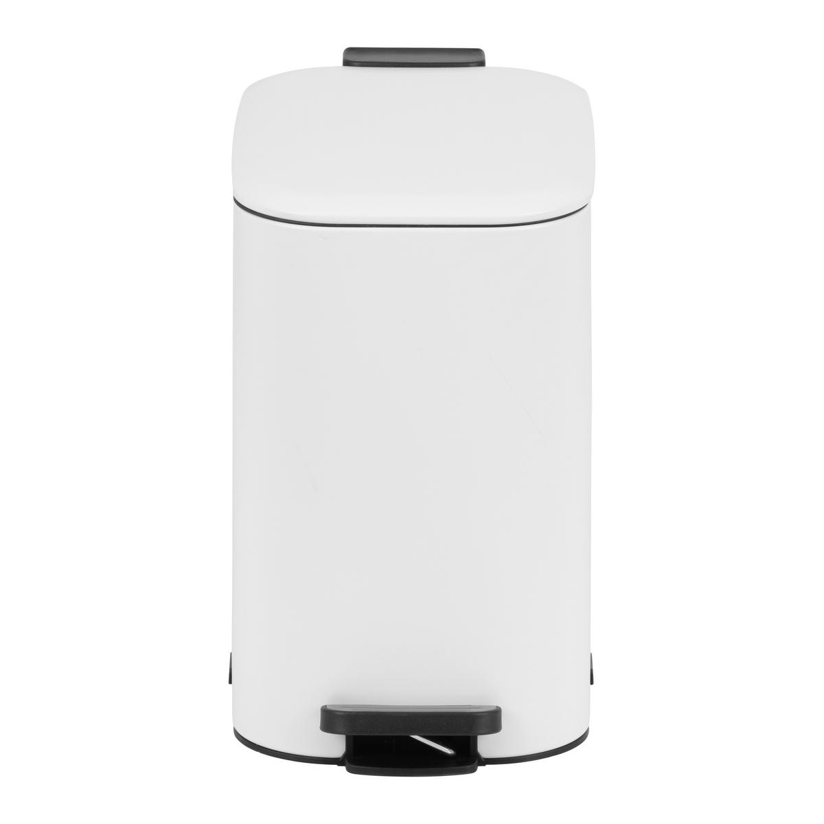 Nášľapný odpadkový kôš biela 20L - čierna/biela, Modern, kov/plast (23,4/41,3/37,6cm) - Mömax