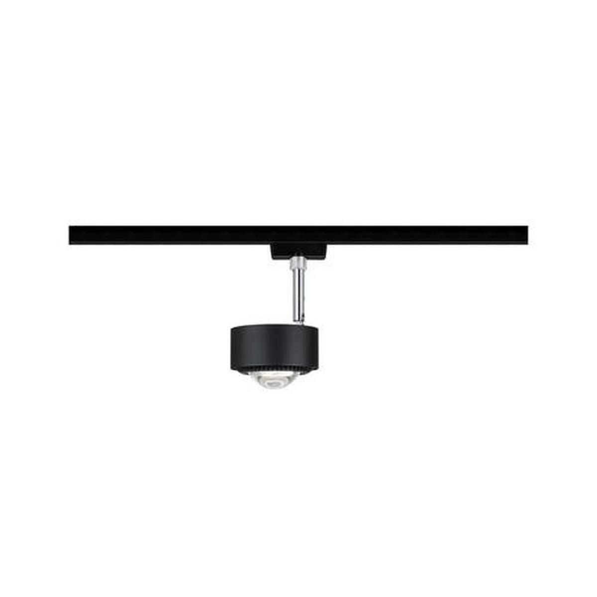 Schienensystem Urail Strahler 96927 Schwarz Matt, Warmweiß - Chromfarben/Schwarz, Design, Kunststoff/Metall (17cm) - Paulmann